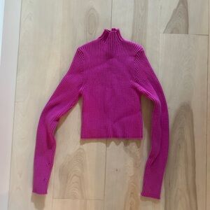 Zara turtleneck fuschia sweater